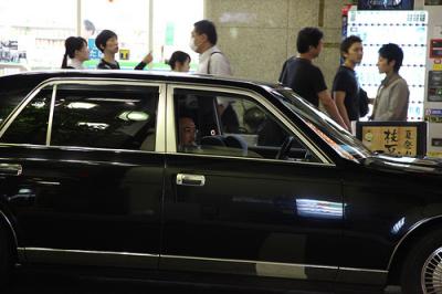 A Yakuza vehicle sighted driving through Tokyo
