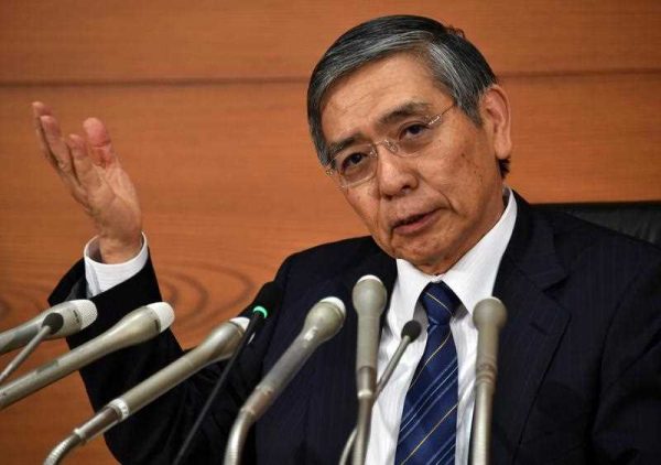 Bank of Japan (BOJ) Governor Haruhiko Kuroda at a press conference at the BOJ headquarters in Tokyo. The Bank of Japan sent a new shock-wave through financial markets last week when Governor Haruhiko Kuroda announced another massive round of monetary expansion. (Photo: AAP).