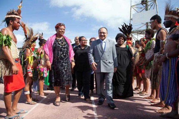 Papua New Guinea's Prime Minister Peter O'Neill arrives at an event in Port Moresby in 2013. (Photo: AAP).