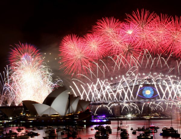 New Year's Eve Fireworks on Sydney Harbour at Mrs Macquarie's Chair in Sydney, Wednesday, Jan. 1, 2014. (Photo: AAP)