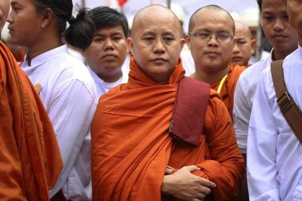 Controversial Myanmar monk Wirathu attends a celebration of the MaBaTha organisation (Committee to Protect Race and Religion) in Mandalay, 21 September 2015. (Photo: AAP)