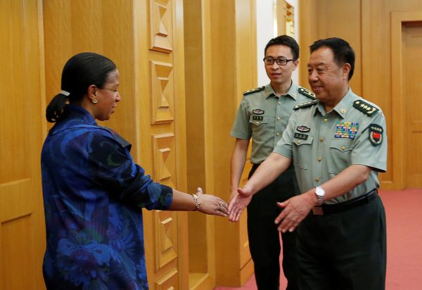 China's Central Military Commission Vice Chairman Fan Changlong meets US National Security Advisor Susan Rice at the Bayi Building in Beijing, China, 25 July, 2016. (Photo: Reuters/Jason Lee).