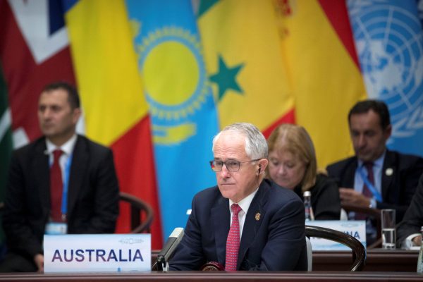 Australia's Prime Minister Malcolm Turnbull at the opening ceremony of the G20 Summit in Hangzhou (Photo: Reuters/Mark Schiefelbein).