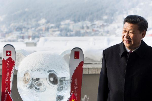 Chinese President Xi Jinping on the sidelines of the 47th annual meeting of the World Economic Forum in Davos, Switzerland, 17 January 2017. (Photo: Reuters/Laurent Gillieron/Pool).
