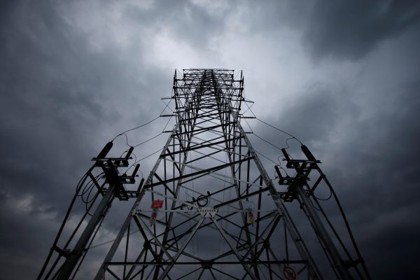 A high-voltage tower, part of a newly launched waste-to-energy plant by Suzhou Wujiang Everbright Environmental Energy Ltd, is seen in Wujiang of Suzhou, Jiangsu province, China, 8 November 2016 (Photo: Reuters/Aly Song).