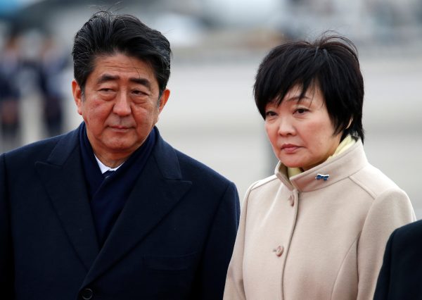 Japan's Prime Minister Shinzo Abe and his wife Akie in Tokyo, Japan (Photo: Reuters/Issei Kato).
