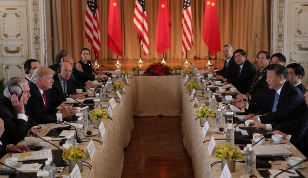 US President Donald Trump holds a bilateral meeting with China's President Xi Jinping at Trump's Mar-a-Lago estate in Palm Beach, Florida, US, 7 April 2017. (Photo: Reuters, Carlos Barria)
