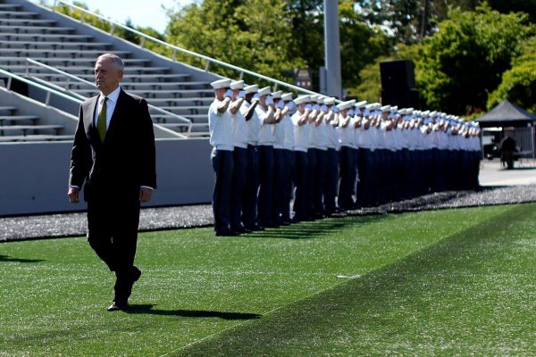 US Secretary of Defense James Mattis in West Point, New York, 27 May 2017. He will be addressing the Shangri-La Dialogue (Photo: Reuters/Mike Segar).