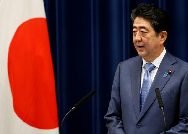 Japan's Prime Minister Shinzo Abe attends a news conference after close of regular parliament session at his official residence in Tokyo, Japan, 19 June 2017. (Photo: Reuters/Toru Hanai).