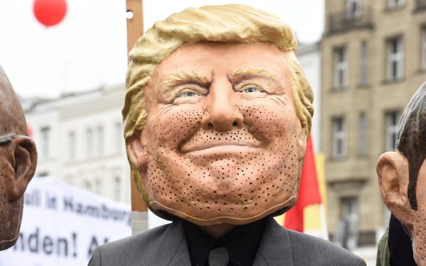 Oxfam’s Big Heads depict US President Donald Trump and other G20 leaders taking part in protests ahead of the upcoming G20 summit in Hamburg, Germany 2 July 2017. (Photo: Reuters/Fabian Bimmer).