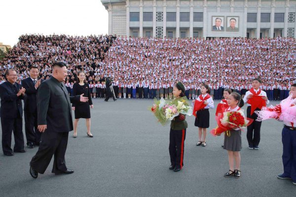 North Korean leader Kim Jong Un receives flowers from participants during the 8th Congress of the Korean Children's Union (KCU) in this undated photo released by North Korea's Korean Central News Agency (KCNA) in Pyongyang, North Korea 8 June 2017. (Photo: Reuters, KCNA).