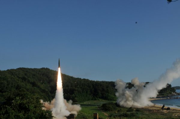United States and South Korean troops utilising the Army Tactical Missile System and South Korea's Hyunmoo Missile II, fire missiles into the waters of the East Sea, 5 July 2017 (Photo: Reuters/8th United States Army).