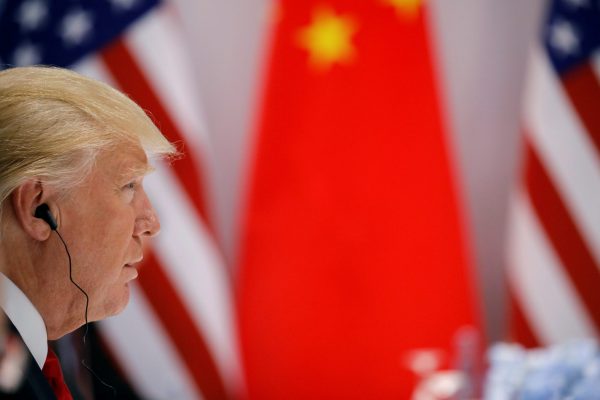 US President Donald Trump attends the bilateral meeting with Chinese President Xi Jinping at the G20 leaders summit in Hamburg, Germany, 8 July 2017. (Photo: Reuters/Carlos Barria).