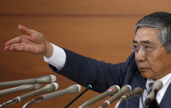Bank of Japan Governor Haruhiko Kuroda at a news conference at the bank's headquarters in Tokyo. It will be difficult for Japan to maintain its quantitative and qualitative monetary easing if other major economies move to normal monetary policy. (Photo: Reuters/Toru Hanai).