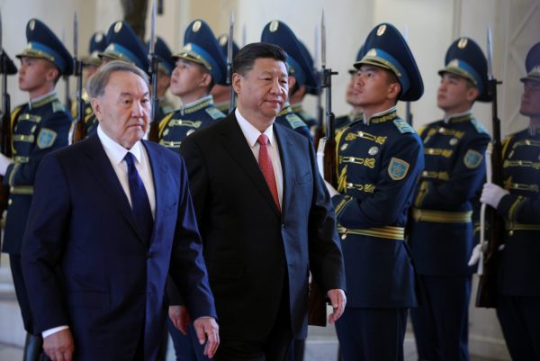 Kazakh President Nursultan Nazarbayev and Chinese President Xi Jinping review the honour guard during a welcoming ceremony before their meeting as part of the Shanghai Cooperation Organisation (SCO) security bloc summit in Astana, Kazakhstan, 8 June 2017. (Photo: Reuters/Mukhtar Kholdorbekov).