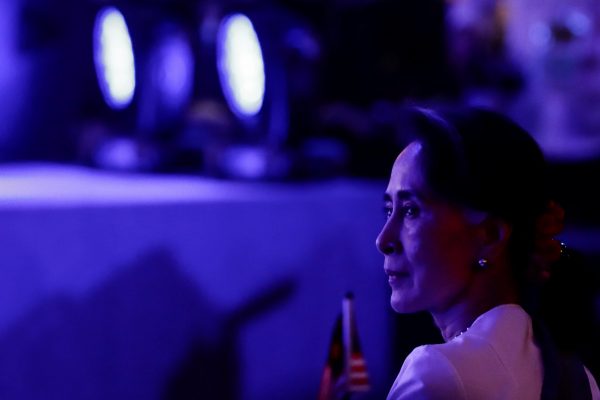 Myanmar State Counsellor Aung San Suu Kyi looks on during the opening ceremony of the 30th ASEAN Summit in Manila, Philippines, 29 April 2017 (Photo: Reuters/Mark Crisanto).