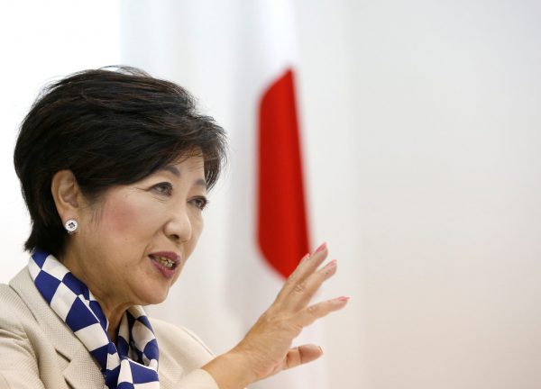 Tokyo Governor Yuriko Koike, head of Japan's Party of Hope, speaks during an interview with Reuters in Tokyo, Japan, 6 October 2017 (Photo: Reuters/Issei Kato).