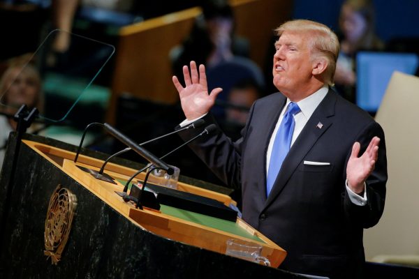 US President Donald Trump addresses the 72nd United Nations General Assembly at UN headquarters in New York, United States, 19 September 2017 (Photo: Reuters/Eduardo Munoz).