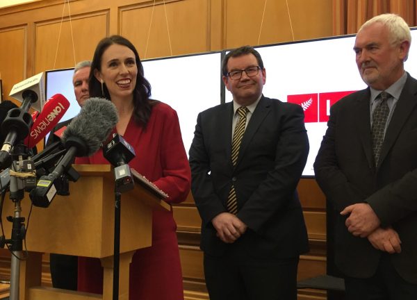 New Zealand Labour leader Jacinda Ardern speaks to the press after leader of New Zealand First party Winston Peters announced his support for her party in Wellington, New Zealand, 19 October 2017 (Photo: Reuters/Charlotte Greenfield).