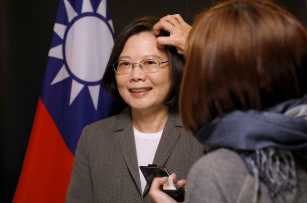 Taiwan President Tsai Ing-wen has make up applied during an interview with Reuters at the Presidential Office in Taipei, Taiwan 27 April 2017. (Photo: Reuters/Tyrone Siu).