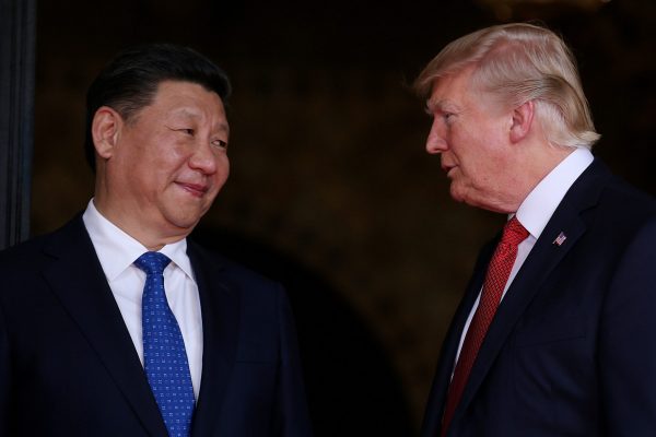 US President Donald Trump welcomes Chinese President Xi Jinping at Mar-a-Lago state in Palm Beach, Florida on 6 April 2017. (Photo: Reuters/Carlos Barria)