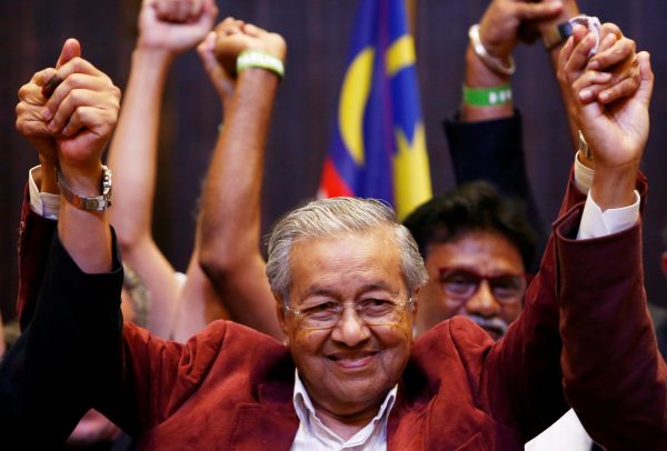 Newly elected Malaysian Prime Minister Mahathir Mohamad reacts during a news conference after the general election, in Petaling Jaya, Malaysia on 10 May 2018. (Photo: Reuters/Lai Seng Sin).