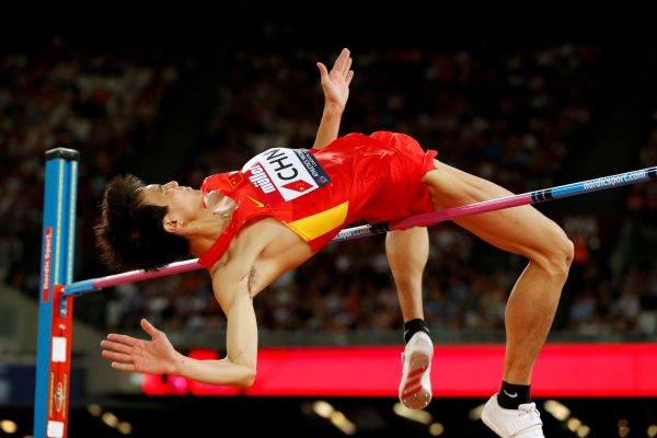 China's Yu Wang during the Men's High Jump World Cup London 2018, London Stadium, Britain, 14 July 2018 (Photo: Reuters/John Sibley).