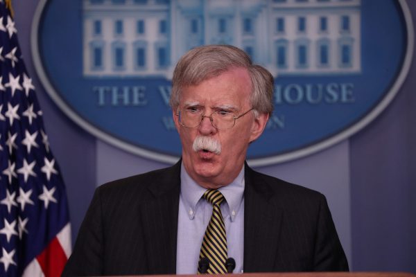 U.S. National Security Advisor John Bolton answers questions from reporters during a news conference in the White House briefing room in Washington, U.S., 3 October 2018 (Picture: REUTERS/Jonathan Ernst)