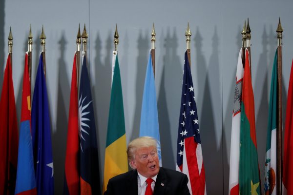 US President Donald Trump attends a working luncheon for world leaders at the 73rd session of the United Nations General Assembly at UN headquarters in New York, United States, 25 September 2018 (Photo: Reuters/Carlos Barria).