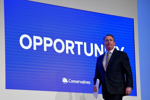 Britain's International Trade Secretary Liam Fox arrives to address the Conservative Party Conference in Birmingham, Britain, 30 September 2018. (Photo: Reuters/Toby Melville)