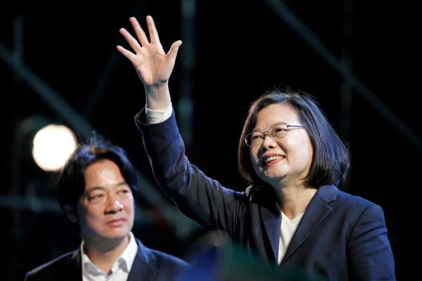 Taiwan's President Tsai Ing-wen attends Democratic Progressive Party's (DPP) New Taipei city mayoral candidate Su Tseng-chang's campaign rally for the local elections in New Taipei City, Taiwan, 23 November 2018 (Photo: Reuters/Ann Wang).