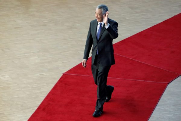 Singapore's Prime Minister Lee Hsien Loong arrives at the ASEM leaders summit in Brussels, Belgium, 18 October 2018 (Photo: Reuters/Yves Herman).