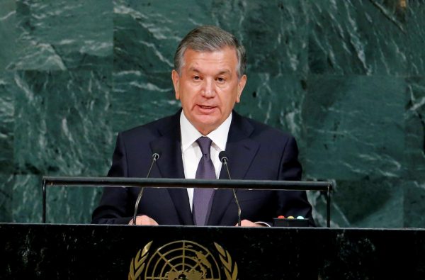 Uzbekistan President Shavkat Mirziyoyev addresses the 72nd United Nations General Assembly at UN Headquarters in New York, United States, 19 September 2017 (Photo: Reuters/Eduardo Munoz/File Photo).
