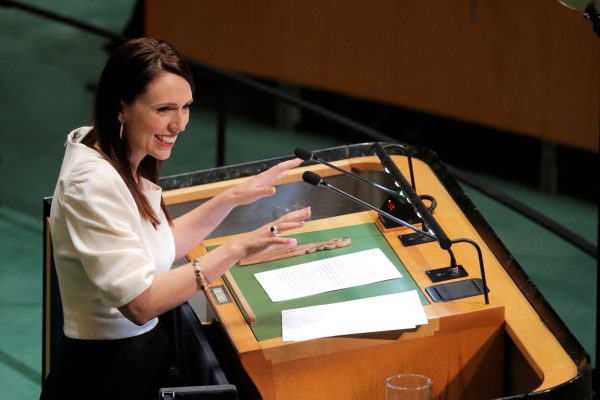 New Zealand's Prime Minister Jacinda Ardern addresses the 73rd session of the United Nations General Assembly at UN headquarters in New York, US, 27 September 2018 (Photo: Reuters/Caitlin Ochs).