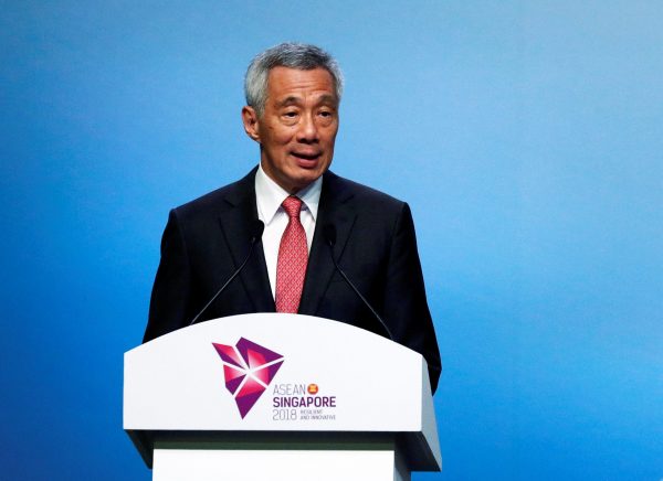 Singapore's Prime Minister Lee Hsien Loong speaks during the opening ceremony of the 33rd ASEAN Summit in Singapore, 13 November 2018 (Photo: Reuters/Edgar Su).