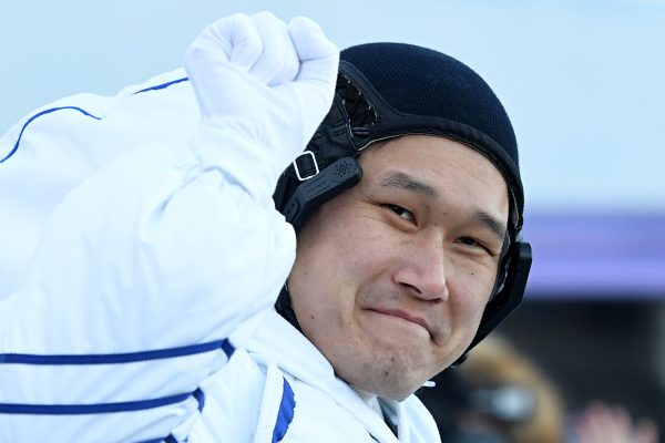 Norishige Kanai of the Japan Aerospace Exploration Agency (JAXA) during the send-off ceremony after checking their space suits before the launch of the Soyuz MS-07 spacecraft at the Baikonur cosmodrome, in Kazakhstan, 17 December 2017 (Photo: Reuters/Kirill Kudryavtsev).