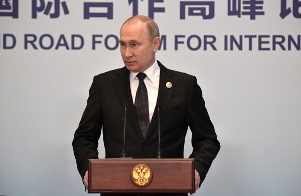 Russian President Vladimir Putin speaks during a news conference following the second Belt and Road Forum in Beijing, 27 China April 2019 (Photo: Reuters/Aleksey).