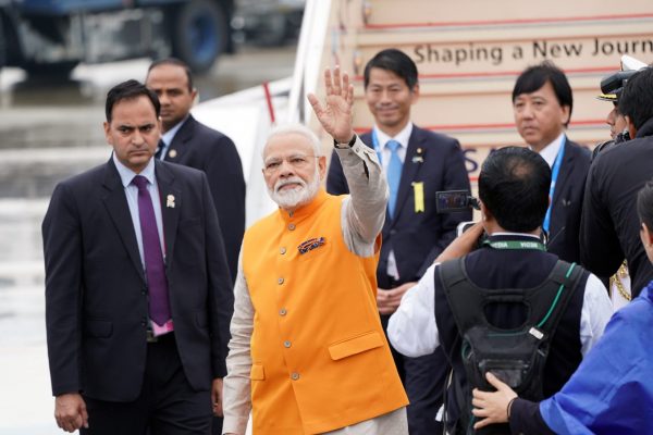 Indian Prime Minister Narendra Modi arrives at Kansai International Airport ahead of the start of the G20 leaders' summit in Izumisano, Osaka prefecture, Japan, 27 June 2019 (Photo: G20 Osaka Summit Photo/Handout via Reuters).