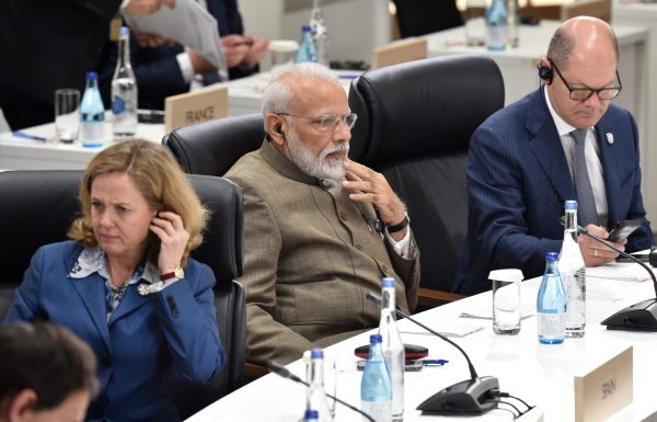 Indian Prime Minister Narendra Modi attends the session on women's workforce participation, future of work, and ageing societies at the G20 Summit in Osaka, Japan, 29 June 2019 (Photo: Reuters/Kazuhiro Nogi).