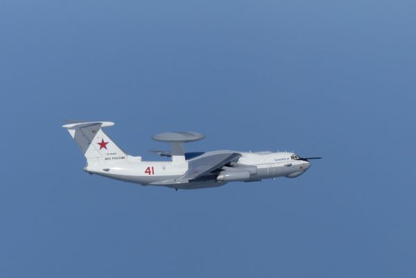 A Russian A-50 military aircraft flies near the disputed islands called Takeshima in Japan and Dokdo in South Korea, in this handout picture taken by Japan Air Self-Defence Force and released by the Joint Staff Office of the Defense Ministry of Japan 23 July 2019 (Photo: Reuters/Joint Staff Office of the Defense Ministry of Japan).