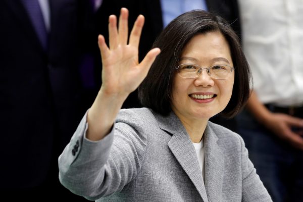 Taiwan President Tsai Ing-wen attends a ceremony to sign up for Democratic Progressive Party's 2020 presidential candidate nomination in Taipei, 21 March 2019 (Photo: Reuters/Tyrone Siu).