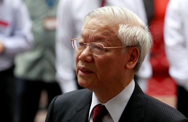 Vietnam's General Secretary of the Communist Party and National Assembly Chairman Nguyen Phu Trong talks to media after he casts his vote for members of the 14th National Assembly and People's Councils at a polling station in Hanoi, Vietnam, 22 May 2016 (Photo: REUTERS/Kham).