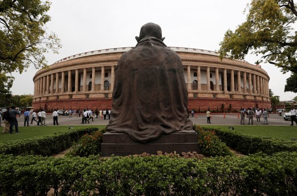 The Indian parliament building is pictured on the opening day of the parliament session in New Delhi, India, 17 June 2019 (Photo: REUTERS/Adnan Abidi).