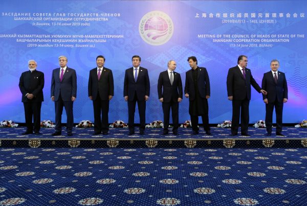 Leaders of the SCO countries pose for a family photo during the Shanghai Cooperation Organization (SCO) summit in Bishkek, Kyrgyzstan 14 June, 2019 (Photo: Reuters/Zavrazhin).