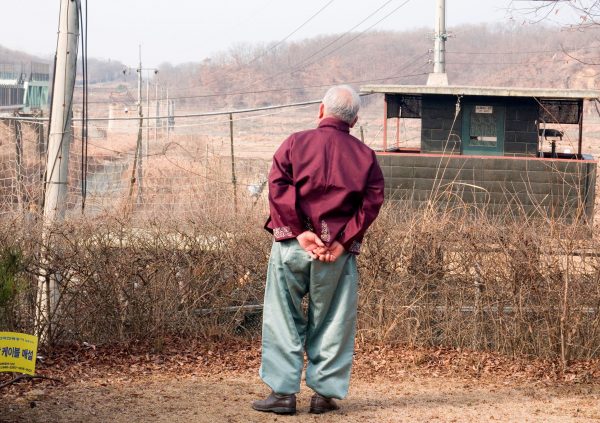 DMZ on the lunar new year's day, 25 Jan 2020: Woo Je-Il (86) looks north after a memorial service for ancestors at Imjingak pavilion in Paju, north of Seoul, South Korea (Photo: Reuters/Lee Jae-Won/AFLO).