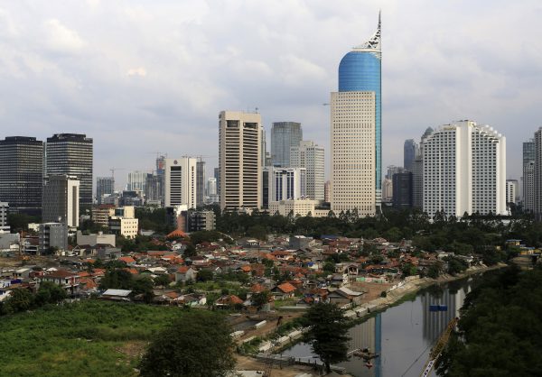 An aerial view of the business district in Jakarta, 5 May, 2014, (Photo: Reuters/ Beawiharta).