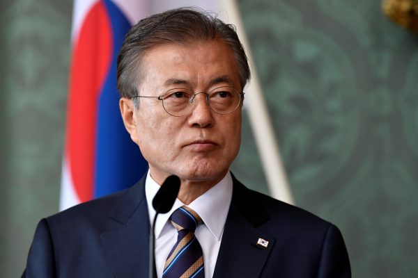 South Korea's President Moon Jae-in attends a press meeting at the Royal Palace in Stockholm, Sweden 14 June, 2019 (Photo: Reuters/Montgomery).