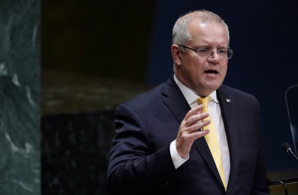 Australian Prime Minister Scott Morrison addresses the 74th session of the United Nations General Assembly at UN headquarters in New York City, United States, 25 September 2019 (Photo: Reuters/Carlo Allegri).