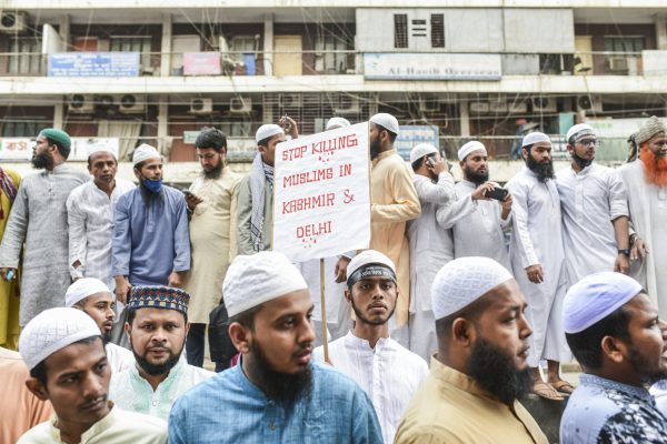 Bangladeshi Islamic party alliance demonstrate during a rally against the violence in India following the controversial citizenship law, in Dhaka, Bangladesh, 6 March 2020 (Photo: Reuters/Zabed Hasnain Chowdhury).