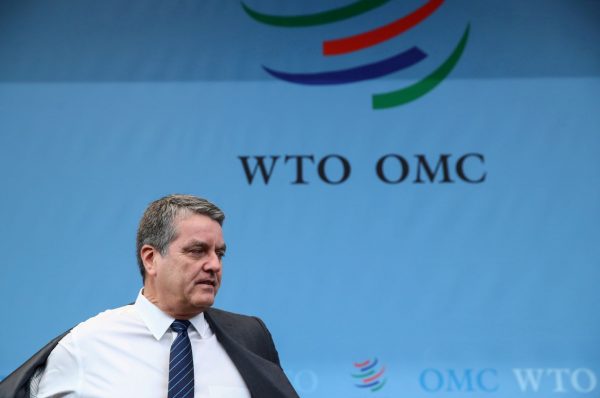 World Trade Organization (WTO) Director-General Roberto Azevedo arrives for the General Council at the WTO headquarters in Geneva, Switzerland, December 9, 2019. REUTERS/Denis Balibouse/File Photo